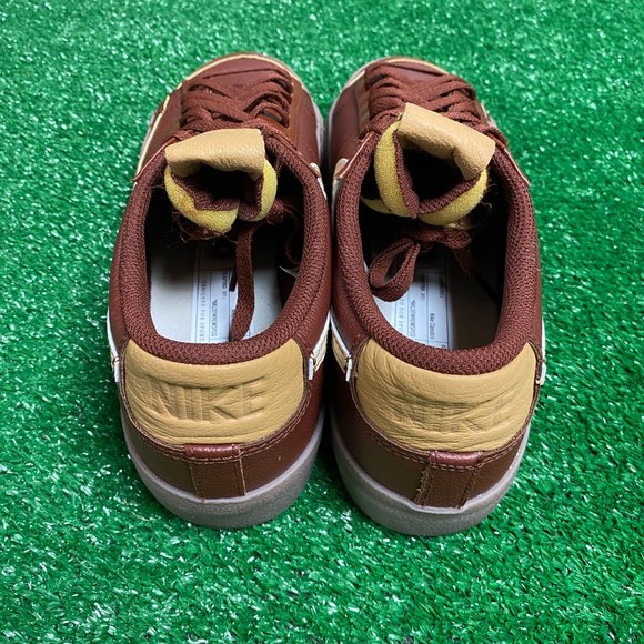 Nike Blazer Low '77 EMB Mens Casual Shoes Brown DQ7670-200 VNDS Size 10 - Picture 6 of 8